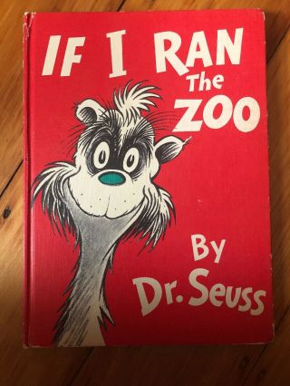 Vintage Hardcover If I Ran The Zoo By Dr.  Seuss Randon House 1950 Hc