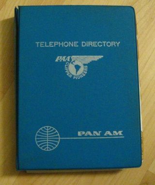 Pan Am American Airways Clipper Pioneers - Vintage Paa Telephone Directory Book