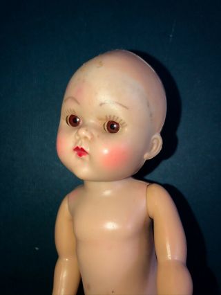 Vintage Vogue Strung Ginny Doll With Painted Eyelashes Needs Wig & Clothes