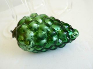 Antique 3” Green Grapes Kugel Christmas Ornament