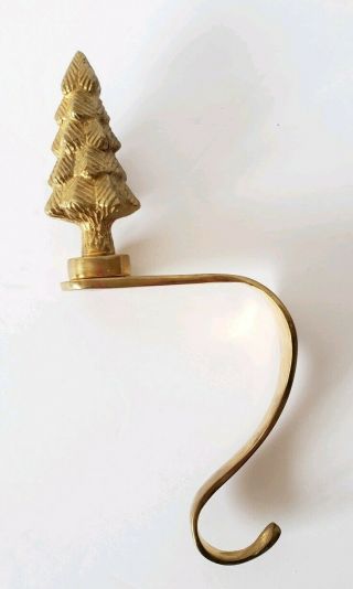 Vtg Solid Bass Christmas Tree Stocking Holder Hanger Hook Made In India