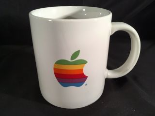 Vintage Apple Mac Coffee Mug Macintosh Logo Trade Show Avc Computers Sacramento