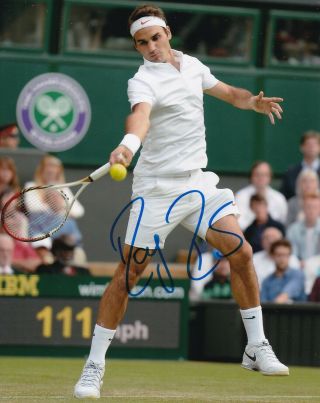 Roger Federer Signed Autograph 8x10 Photo