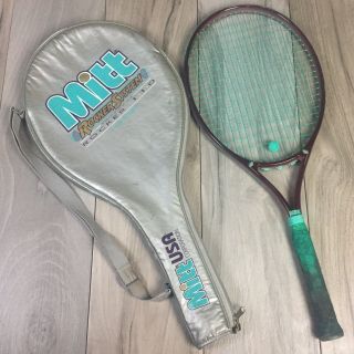 Mitt Rocker System Graphite Tennis Racket And Carry Bag Vtg Rocker 110 Racquet