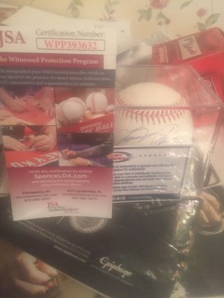 MIGUEL CABRERA JSA WITNESSED SIGNED BALL WITH CASE BECKETT PSA MLB 10/10 Condtio 2