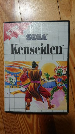 Sega Kenseiden Sega Master System Video Game Complete 1988 Vintage