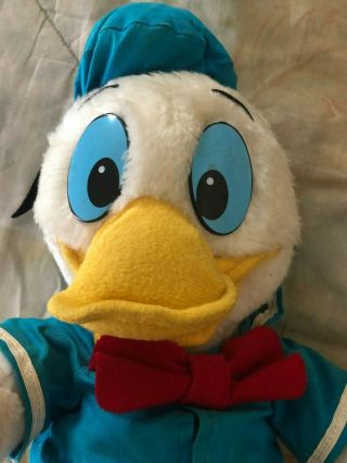 Vtg Walt Disney Characters Plush Donald Duck California Stuffed Toys Usa 15 In