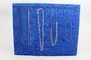 5 X Vintage.  925 Sterling Silver Necklace Chains Inc.  Fancy Link Styles (52g)