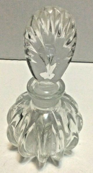 Vintage 5” Irice Art Glass Vanity Perfume Bottle Irving W Rice Co York