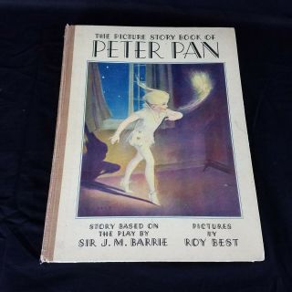 Vtg The Picture Story Book Of Peter Pan Book Roy Best 1931 Whitman Jm Berry Hc