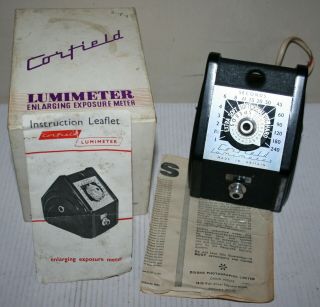 Vintage Corfield Lumimeter Enlarging Exposure Meter - Film Developing / Darkroom 3