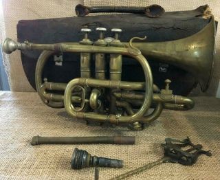 Antique Beau Ideal Chicago Brass Coronet