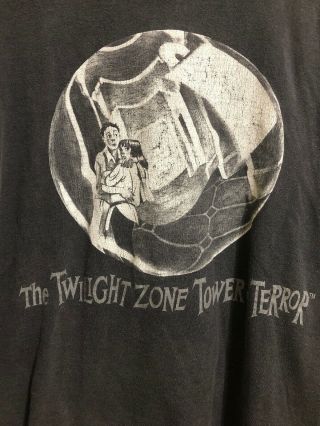 Wdw Disney Vtg 90s 100 Cotton The Twilight Zone Tower Of Terror Shirt Osfa