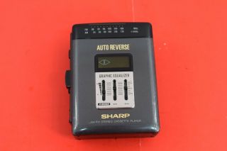 Vintage Sharp Am - Fm Stereo Cassette Player Auto Reverse -