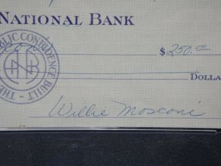 WILLIE MOSCONI 1956 PSA/DNA CERTIFIED SIGNED CHECK AUTOGRAPHED BILLIARDS POOL 3