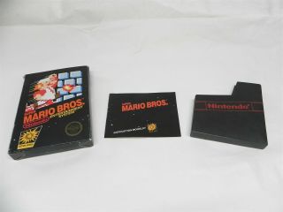 1985 Vintage Nintendo Mario Bros.  Box Sleeve Instruction Book No Game