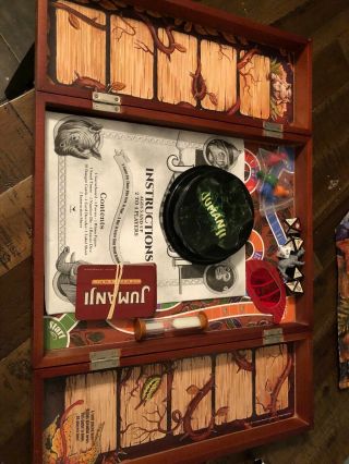 Jumanji The Game In Real Wooden Box - Vintage Board Game Complete