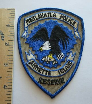 Metlakatla Alaska Police Patch Annette Island Reserve Vintage