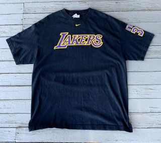 Vintage Nike Shaquille O’neal Black Los Angeles Lakers 34 Tee Shirt