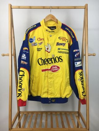 Vtg Chase Authentics Drivers Line Cheerios Nascar Racing Brands Jacket Size Xl