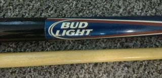 Bud Light Pool Stick Cue With Players Carrying Case Beer Vintage Budwieser