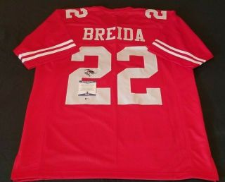 Matt Breida 49ers Signed Authentic Style Custom Jersey Bas Beckett