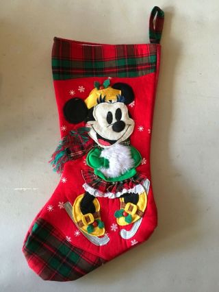 Vintage Disney Store Minnie Mouse Xmas Stocking