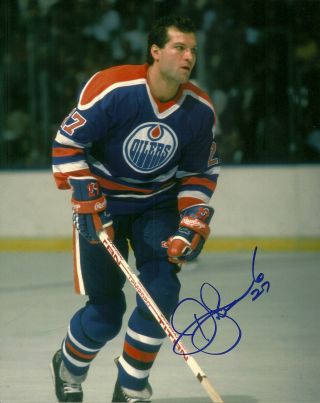 Dave Semenko Hand Signed 8x10 Photo Edmonton Oilers Nhl Autograph Picture Hockey