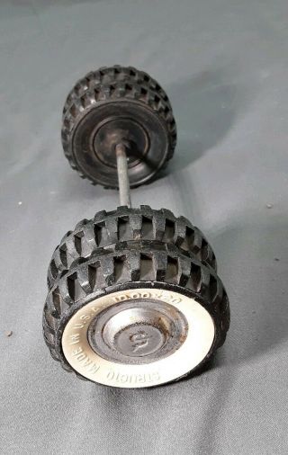 Vintage Structo Toy Truck Whitewall Plastic Tire 10.  00 X 20 Wheel Rim Part Duals