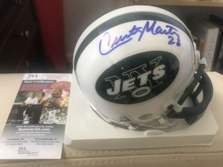 Curtis Martin Signed York Jets Mini Helmet Jsa Auto