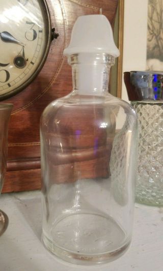 Vintage Corning Pyrex Glass Labratory Bottle 125ml W/ 19 Stopper 6 " Uc