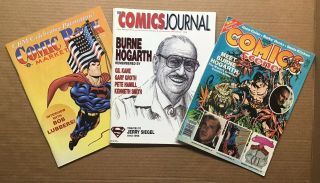 3 Vintage Comic Book Magazines Tarzan Burne Hogarth Signed Bob Lubbers