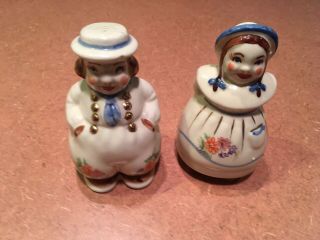 Large Vintage Shawnee Boy And Girl Salt And Pepper Shakers