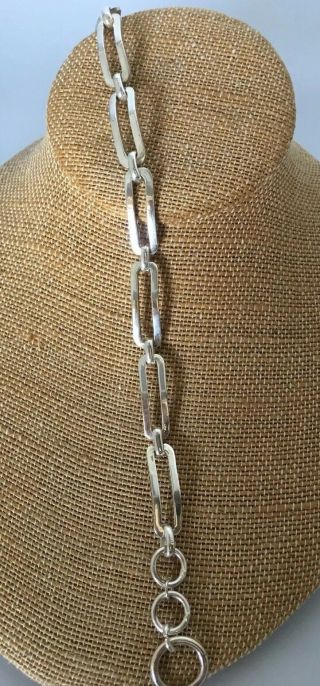 Heavy Solid Sterling Silver 925 Vintage Anklet Ankle Bracelet Link 105/8” 32 Gm