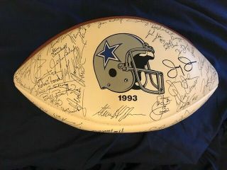 Dallas Cowboys 1993 Team Autographed Signed Nfl Souvenir Game Day Football Old