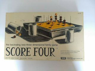 Score Four Board Game Vintage 1971 Three Dimensional Family Game No.  8325