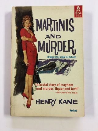 Martinis And Murder Henry Kane Vintage Mystery Sleaze Gga Paperback Avon