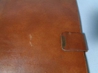 VINTAGE FERRARI DINO BROWN LEATHER OWNER ' S POUCH - - 3