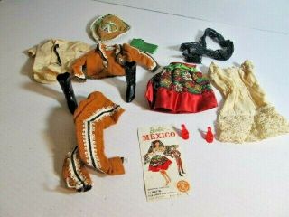 Vintage 1963 Barbie And Ken In Mexico Clothing Outfits 0820
