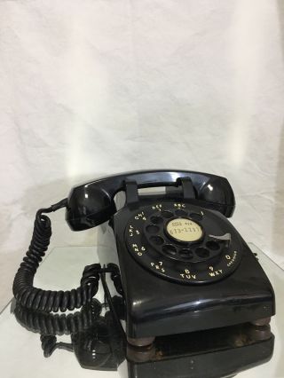 Vintage Western Electric (bell Systems) Black 500 C/d Rotary Telephone