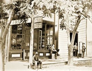 1895 Drug Store & Post Office,  Tustin,  Ca Vintage Old Photo 8.  5 " X 11 " Reprint
