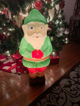 Vintage 28 " Elf Union Products " Don Featherstone " Blow Mold Gnome Christmas