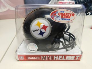 Riddell Pittsburgh Steelers Mini Nfl Football Helmet 3 5/8 Has Been Displayed
