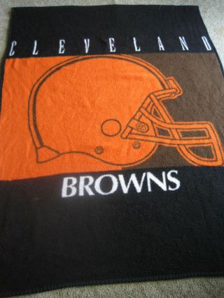 Cleveland Browns=fleece Throw Blanket=approx.  56 X 76=biederlack
