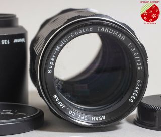 As - Is Vintage Asahi Pentax M42 Screw Mount Lens Smc Takumar 135mm F3.  5 Fromjapan
