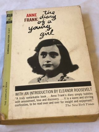 Anne Frank: Diary Of A Young Girl 1963 Vintage Paperback