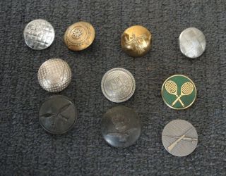 9 Mixed Vintage Buttons Liberty Viking Ship Tennis 2 Plastic Raf Ghurka 7