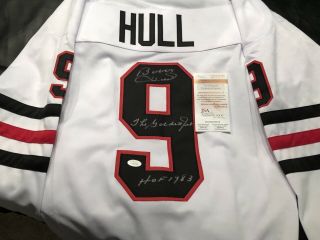 Bobby Hull Certified Authentic Autographed Chicago Blackhawks Jersey Jsa Cert
