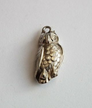 Owl - Vintage Silver Bracelet Charm.