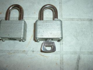 3 Vintage Master Locks 2 Keys Padlocks All 3 keyed alike Master Lock best 2